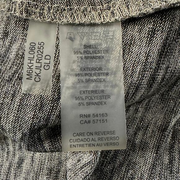 Calvin Klein Large Flyaway Draped Jacket Open Front Long Sleeve Gold Metallic - Picture 9 of 9